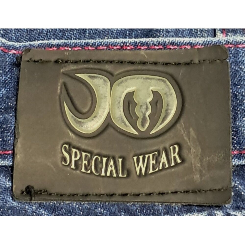 Joe Martino Flared Jeans Womens Size M Blue Cotton Denim Unique Stitch Design Vi - Picture 7 of 16